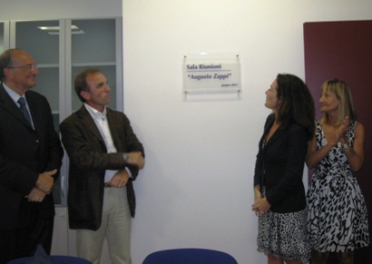 Il Presidente Pinza, il Dr. Tubertini, Direttore Generale IRST e Romana Bacchi